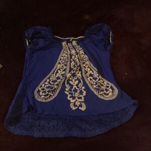 Source Unknown Blue and Gold Kids Short Sleeve Tee